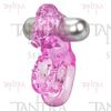 Anillo doble con vibrador y forma de elefante